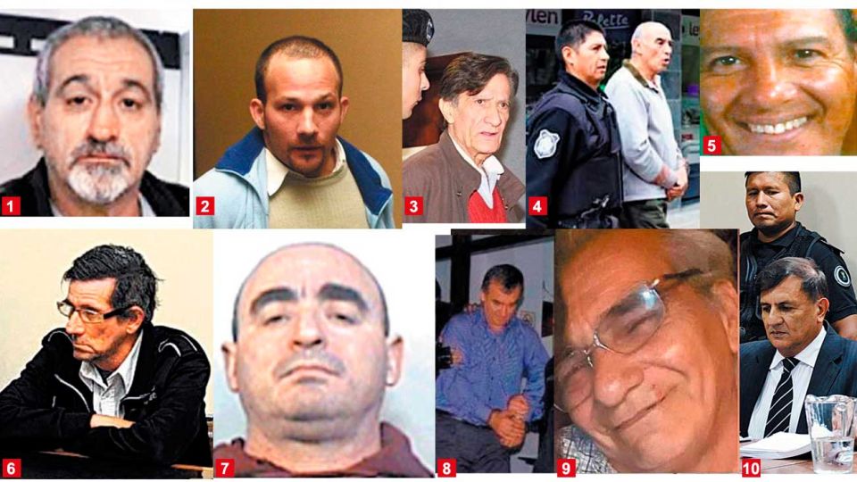Libres. En su mayoría son acusados por abuso sexual. 1. Antonio Di Palma. 2. Diego Arduino. 3. Mario Aguirre. 4. Eugenio Llull. 5. Jorge Lucero. 6. Néstor Ibars. 7. Héctor Barroso (homicidio). 8. Carlos Dalmasso. 9. Pedro Olmos. 10. El ex juez Raúl Reynoso. (narcotráfico).