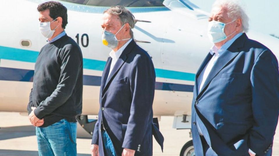 SINTONIA. Ginés González García llegó acompañado por el ministro del Interior, Wado de Pedro. “Con Córdoba trabajamos muy bien”, dijo.