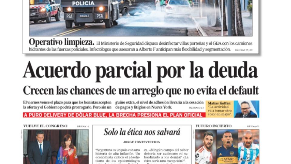 La tapa de este domingo 3 de mayo