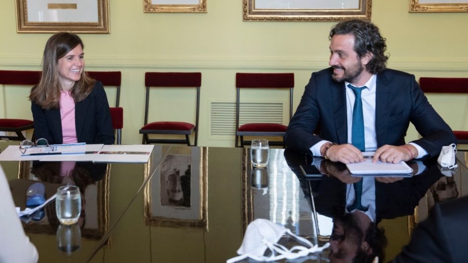 Fernanda Raverta y Santiago Cafiero