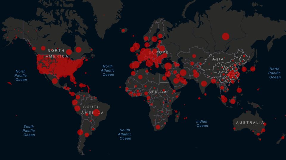 Mapa del coronavirus al 4 de mayo de 2020.