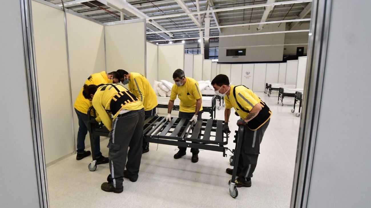 La sede de San Lorenzo (Boedo)  se acondicionó para atender abuelos vulnerables.