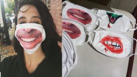 Tapabocas con la sonrisa Alberto Fernández