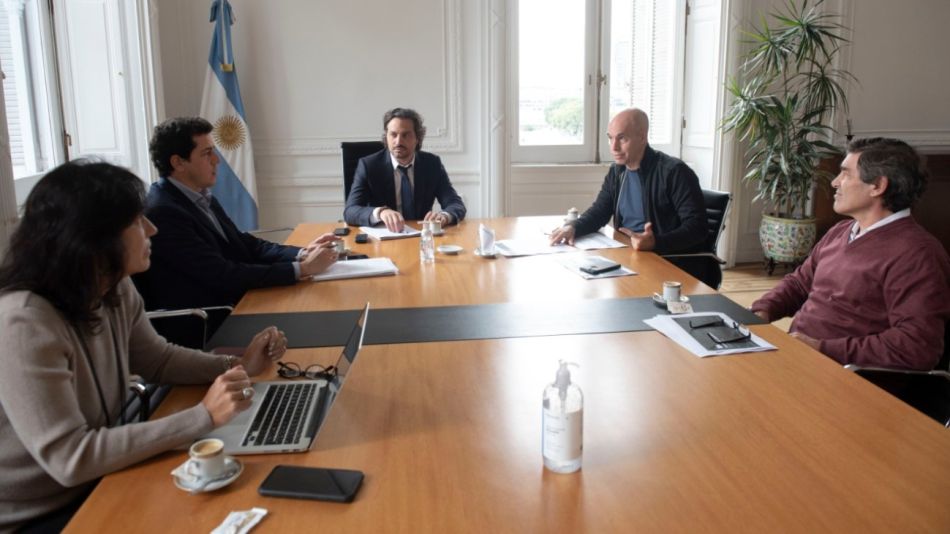 Vilma Ibarra, Wado de Pedro, Santiago Cafiero, Horacio Rodríguez Larreta y Fernán Quirós
