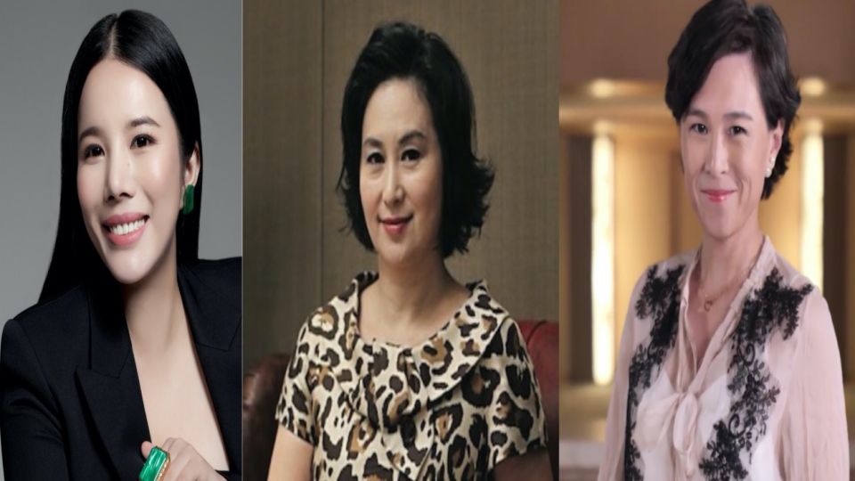 De izq. a der.: la más fashion, Wendy Hu; Pansy Ho heredó casinos, y Gigi Chao, inmobiliaria y militante LGTBI..