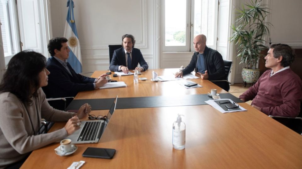Vilma Ibarra, Wado de Pedro, Santiago Cafiero, Horacio Rodríguez Larreta y Fernán Quirós.