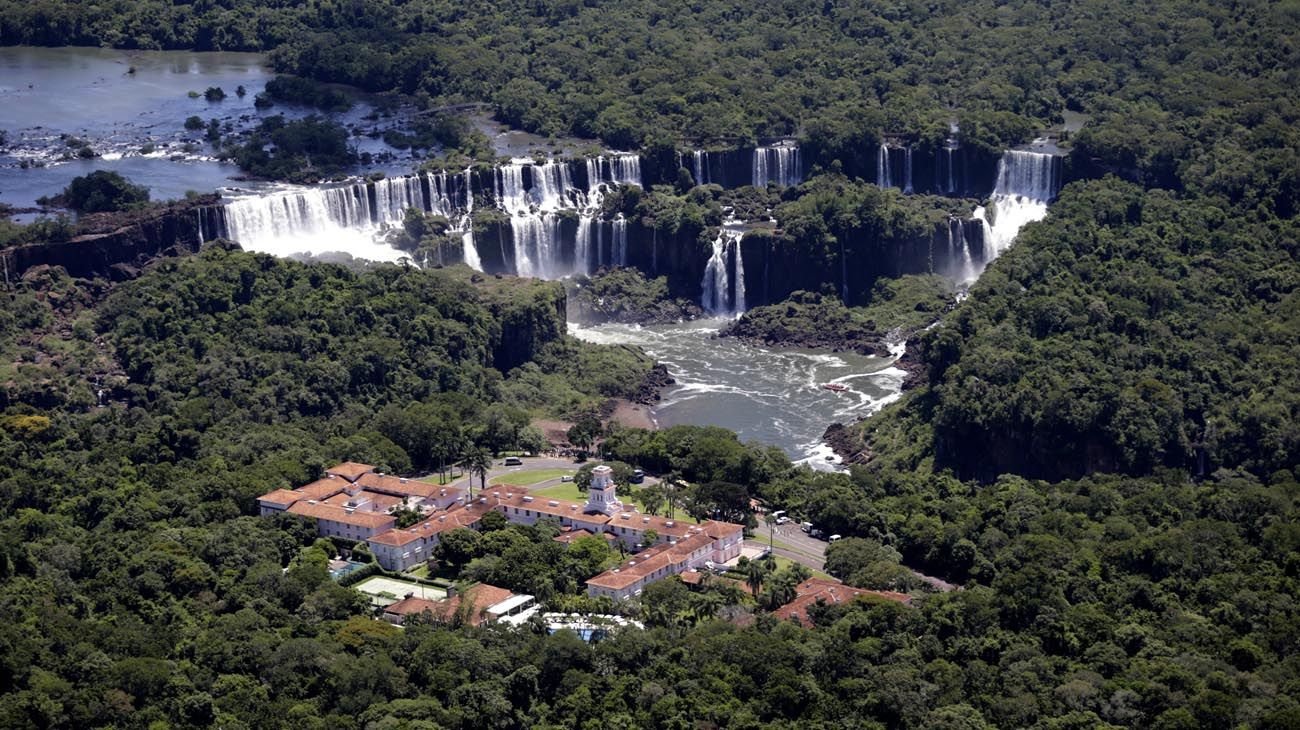 Las Cataratas del Iguazú vistas desde el aire en Enero de este año.