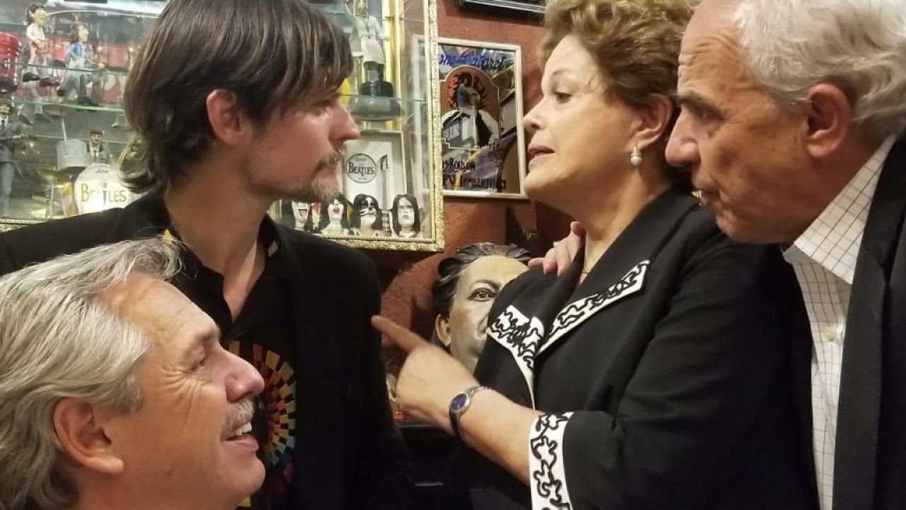 Sabino Vaca Narvaja con Dilma y Alberto Fernández | Foto:Cedoc