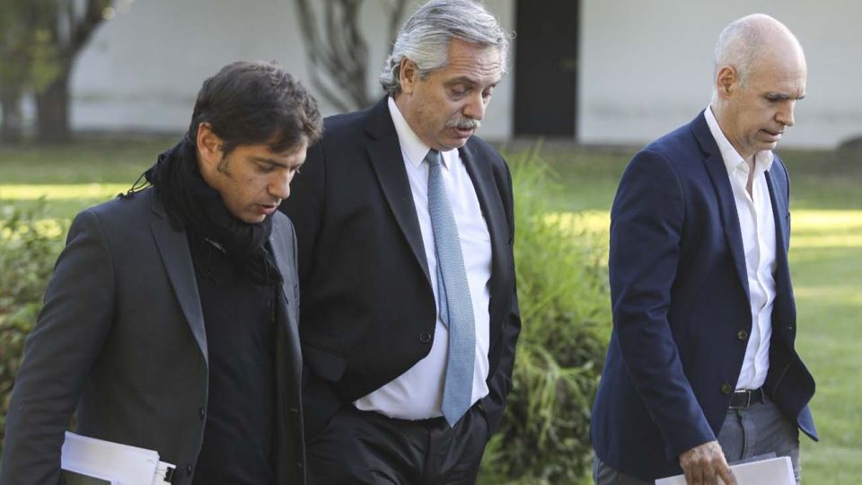Alberto, Kicillof y Larreta juntos