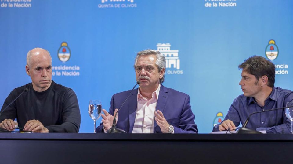 Alberto, Kicillof y Larreta juntos