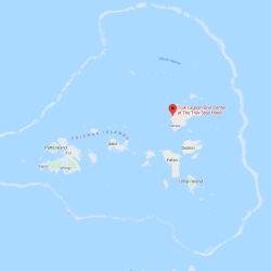 Mapa de ubicación geográfica de las islas de Micronesia.