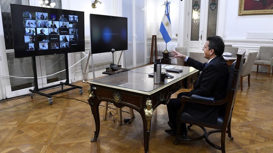 El presidente de la Camara de Diputados, Sergio Massa 20200508