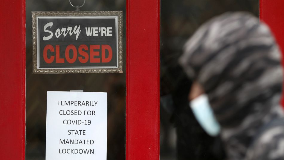 Un negocio cerrado, postal de la crisis provocada por el coronavirus en Estados Unidos.