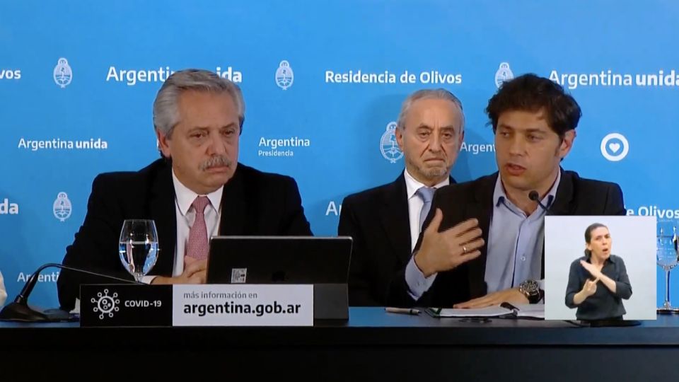 Axel Kicillof, en conferencia de prensa.