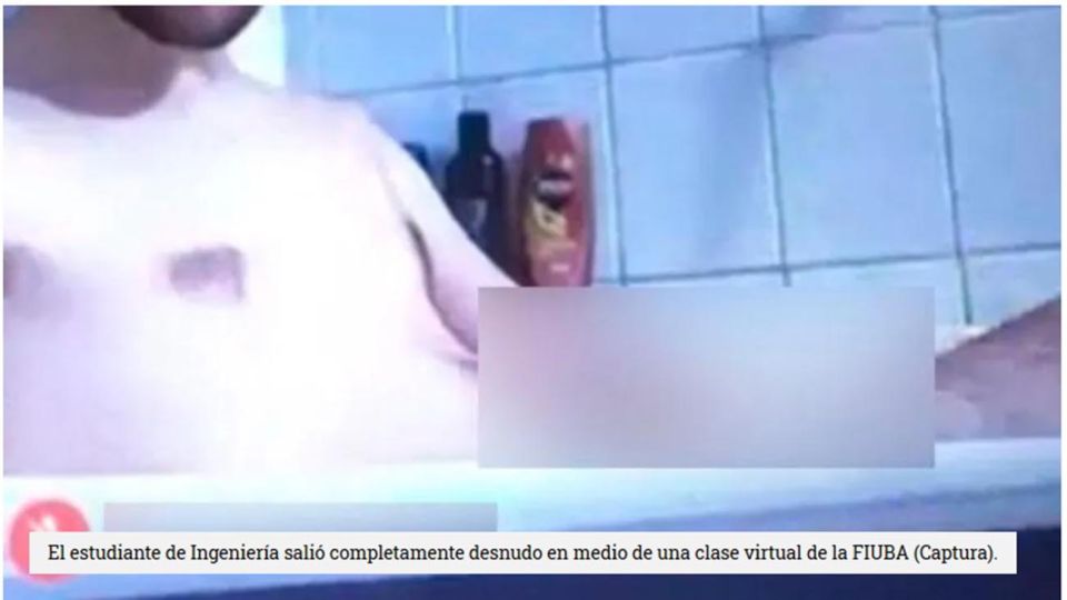 El escándalo se desató durante un encuentro virtual en la Facultad de Ingeniería de la Universidad de Buenos Aires. El video del infortunado episodio se viralizó en redes sociales.