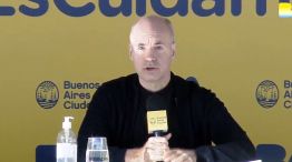 El jefe de Gobierno porteño, Horacio Rodríguez Larreta, en los anuncios de la nueva etapa de la cuarentena.