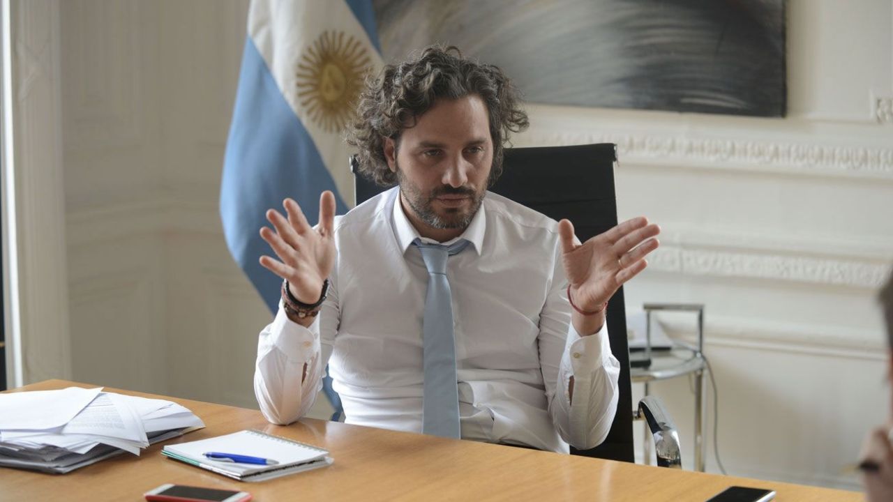 Santiago Cafiero en su oficina de la Jefatura de Gabinete | Foto:Cedoc.