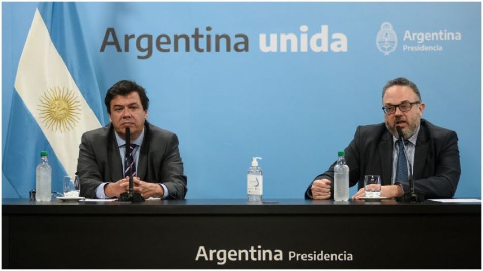 Los ministros de Trabajo y Desarrollo Productivo, Claudio Moroni y Matías Kulfas.