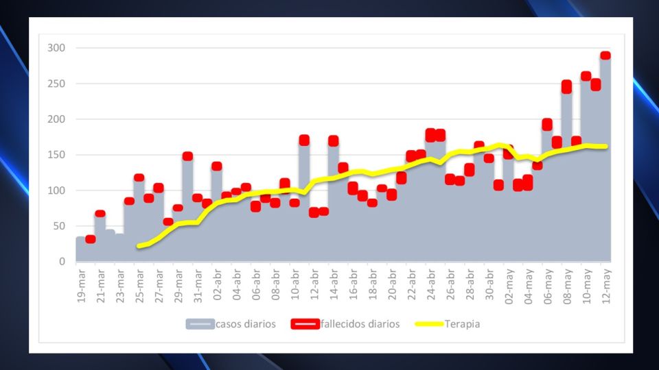La evolución de los casos en Argentina desde el inicio de la cuarentena.