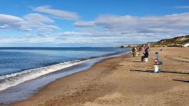 Los aficionados respetaron la distancia obligatoria para disfrutar mejor de la pesca.