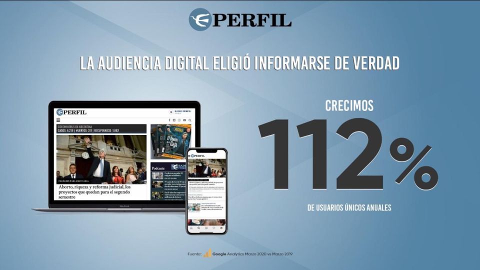 Perfil acompaña a su audiencia ofreciendo un amplio espectro de noticias según diferentes perfiles.