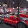 El Alfa Romeo Bimotore, en primer plano. Tiene dos motores: uno adelante y otro atrás.