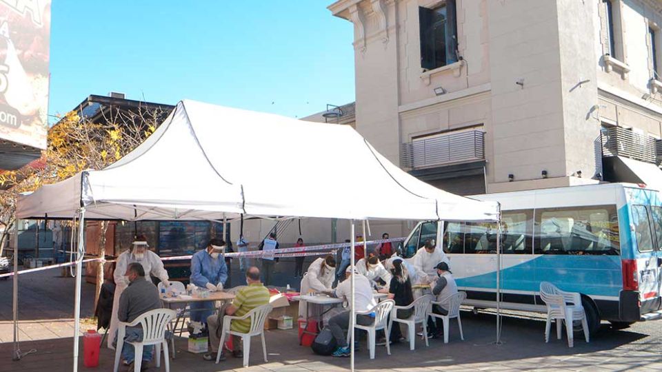 Mercado Norte. El Ministerio de Salud montó un operativo sanitario en el el lugar.