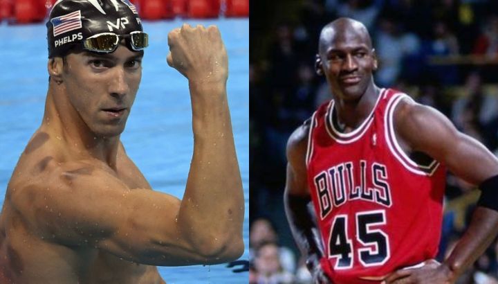 Michael Phelps y Michael Jordan