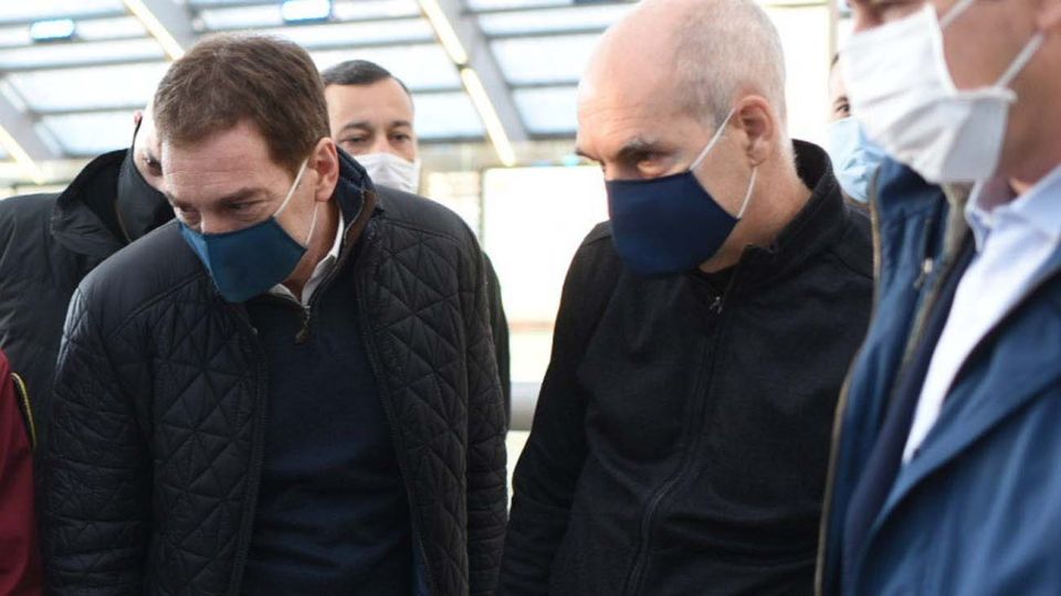 Rodriguez Larreta y sus funcionarios con barbijos