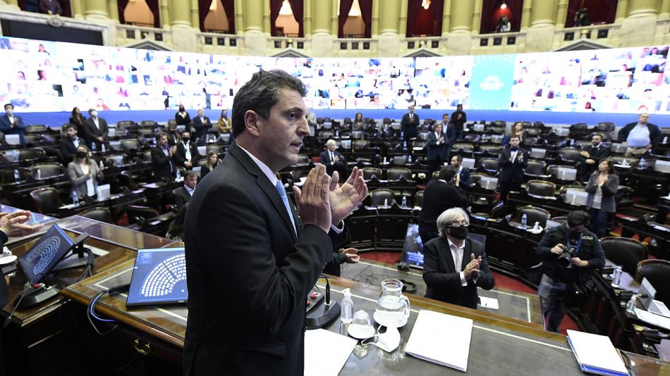 Sergio Massa encabezó la trascendente sesión en Diputados.