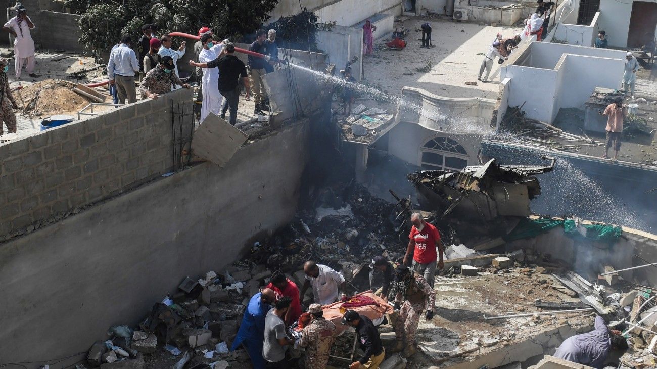 Accidente aéreo en Pakistán.