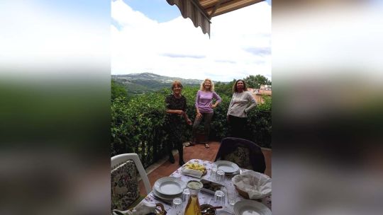 Primer almuerzo en el Lazio de tres amigas. Fase 2 de reapertura