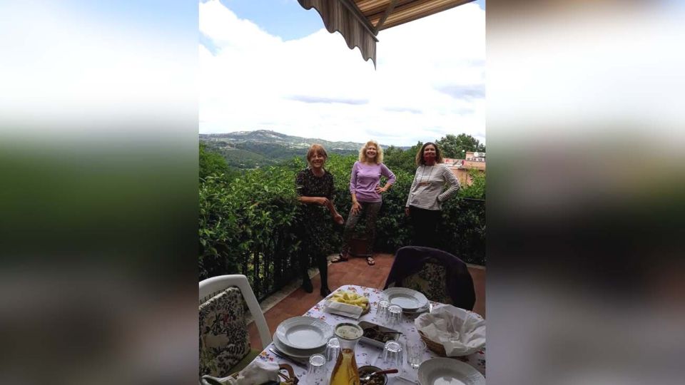 Primer almuerzo en el Lazio de tres amigas. Fase 2 de reapertura