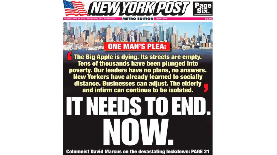 Foto del futuro. Nueva York recheza limitaciones.