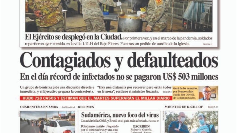 La tapa de diario PERFIL de este sábado 23 de mayo.