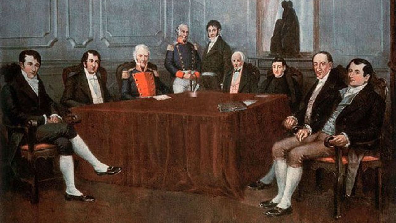 La Primera Junta, en 1810. | Foto:Cedoc