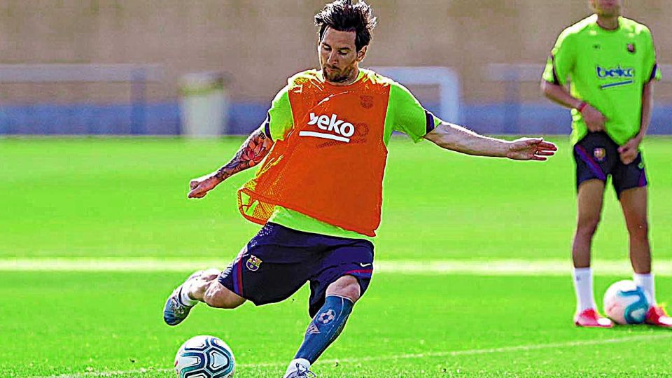 Messi. Ayer se entrenó junto con sus compañerosdel Barça.