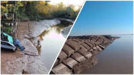 El 25 de Mayo fue un día histórico para el río Paraná: dejó a la vista el túnel subfluvial, y seco San Fernando.