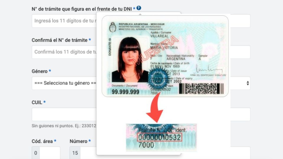 numero de tramite