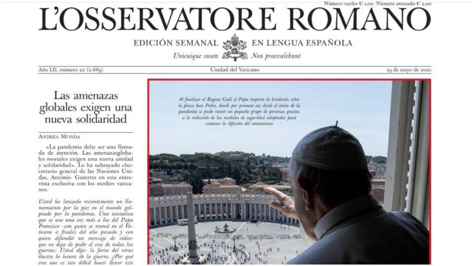Nueva del Osservatore Romano.