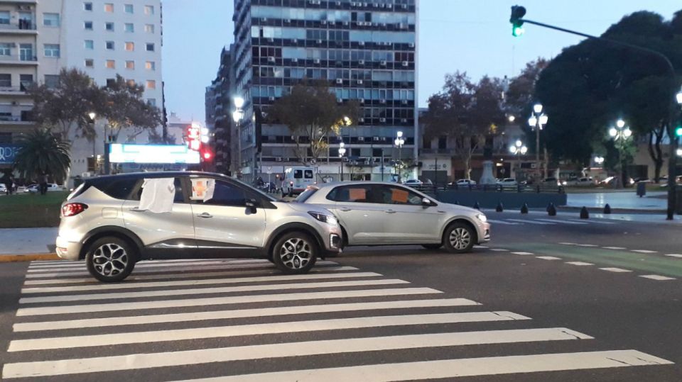 Protestas en la zona del Congreso.