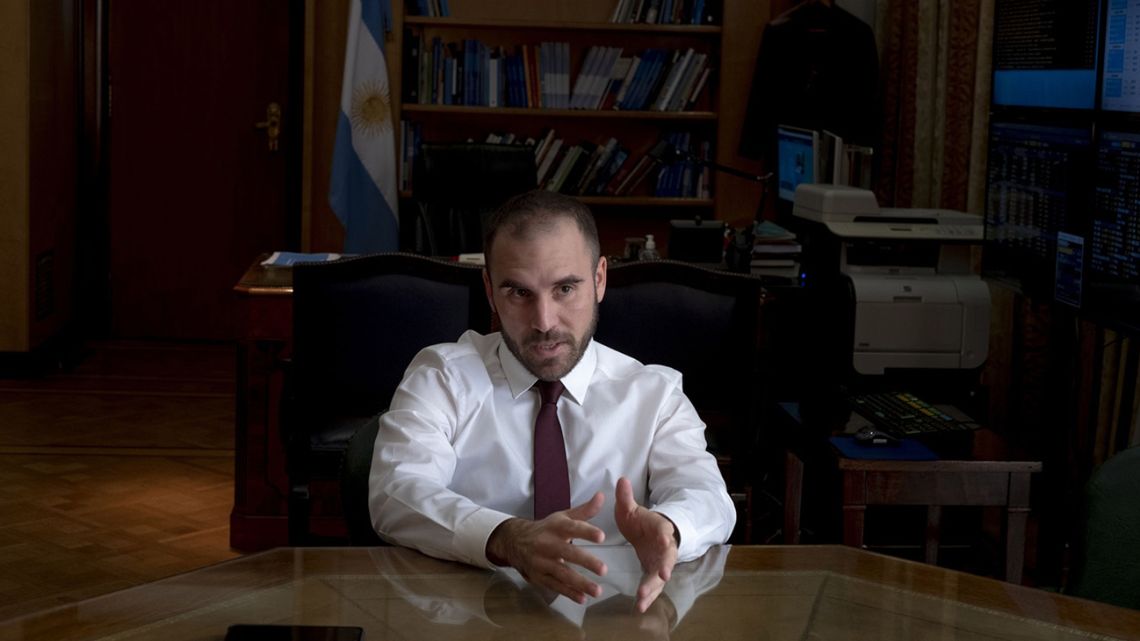 Economy Minister Martín Guzmán, pictured at his office inside the Economy Ministry in downtown Buenos Aires.