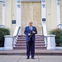 Trump en medio de las protestas