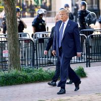 Trump en medio de las protestas