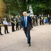 Trump en medio de las protestas