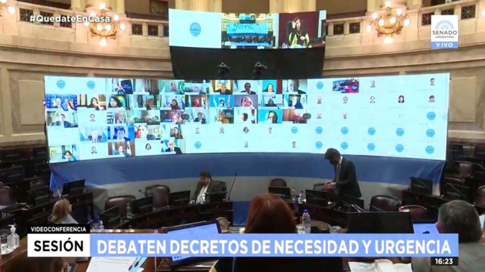 El Senado volvió a sesionar de forma virtual y la oposición se desconectó-20200604