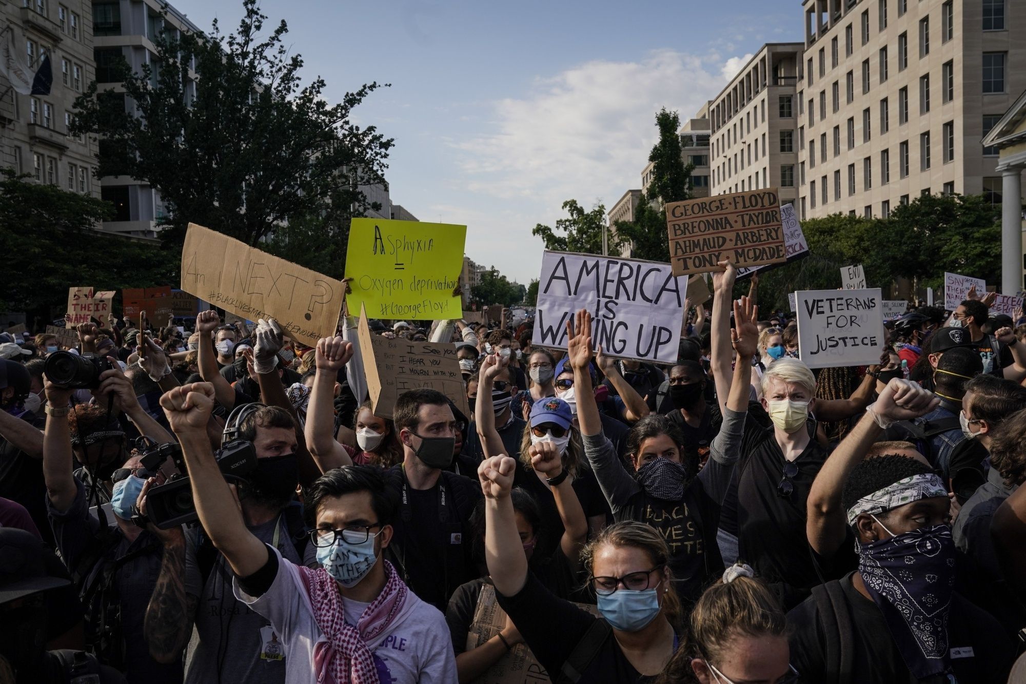 Protesters Demonstrate In D.C. Against Death Of George Floyd By Police Officer In Minneapolis