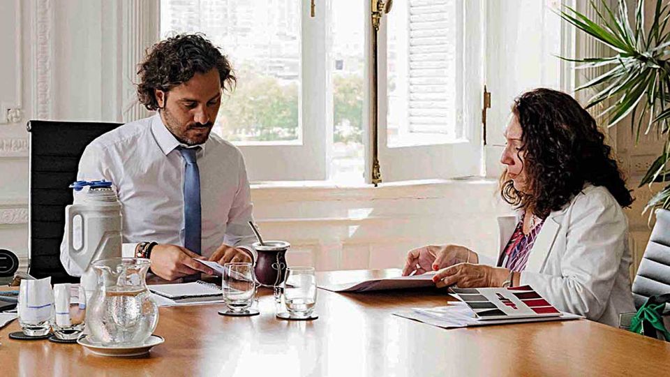 Archivo. Santiago Cafiero, reunido con Cristina Caamaño.