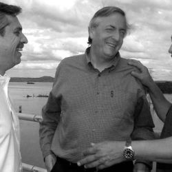 Alberto Fernández, Néstor Kirchner y Hugo Chávez