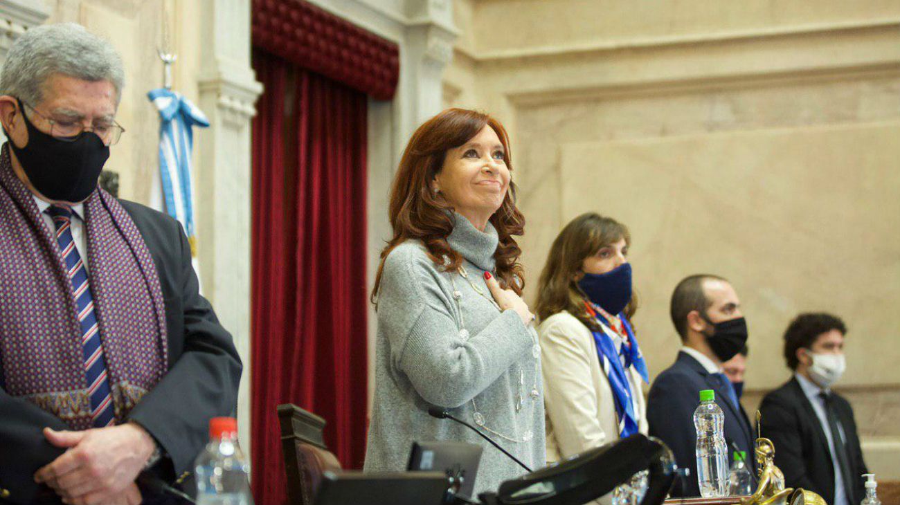 La vicepresidenta Cristina Kirchner encabezó una nueva sesión virtual.